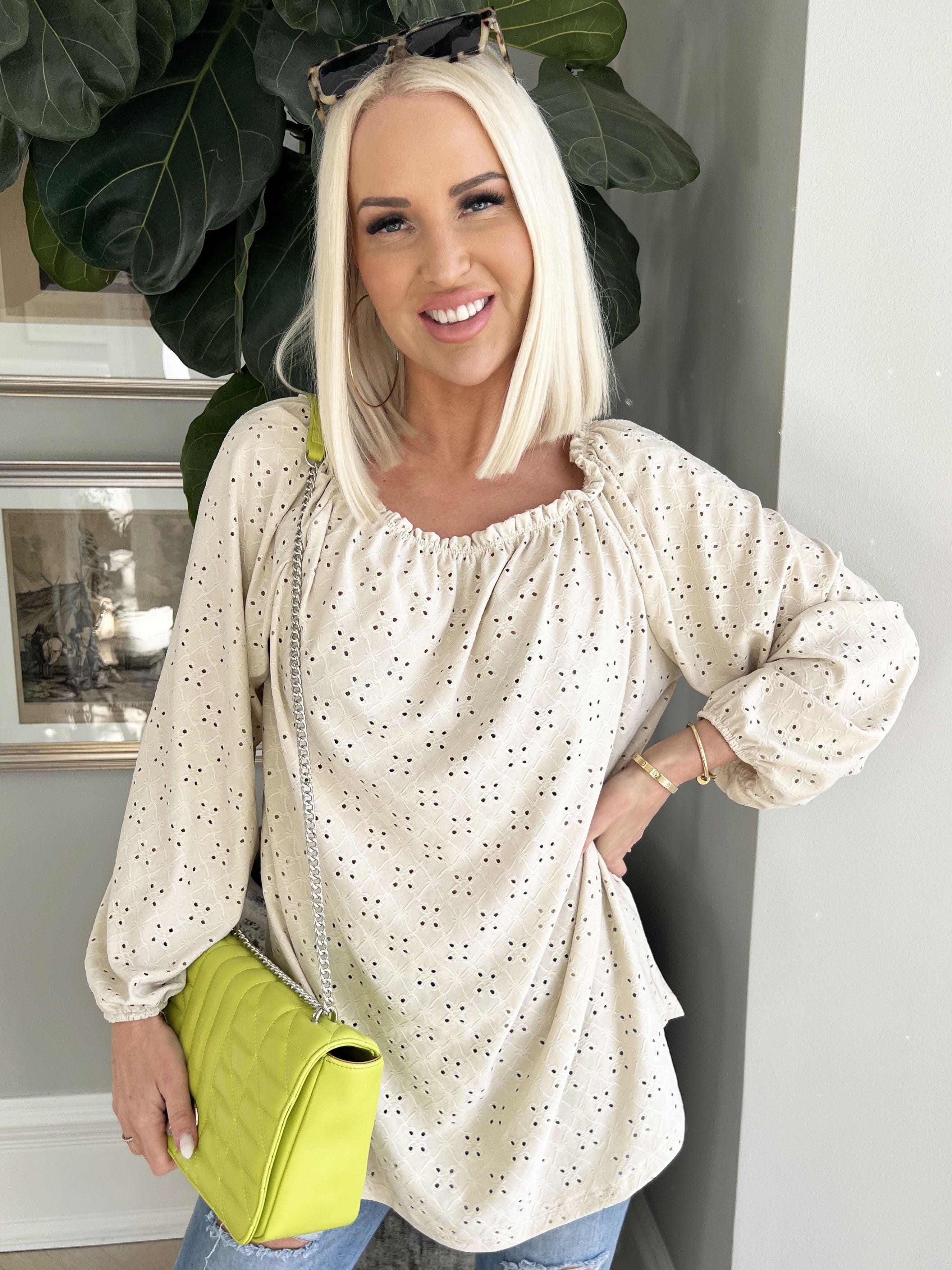 Mimi - Sød blød tunika med broderinger